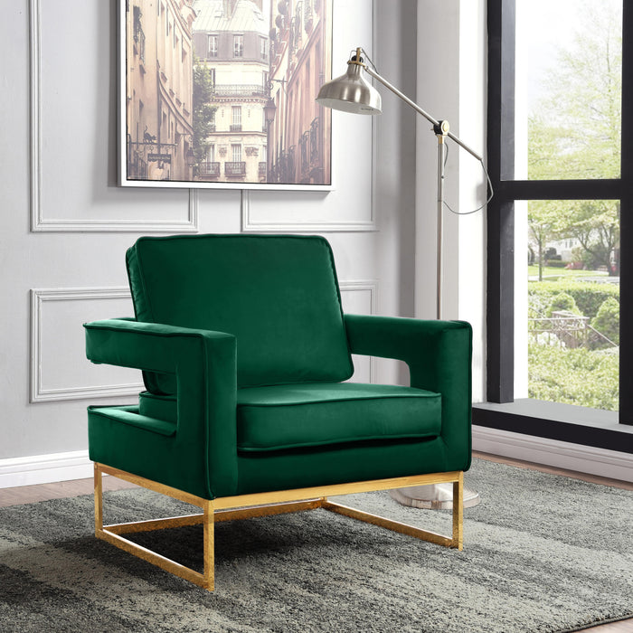 Noah Green Velvet Accent Chair - Just Furniture (PA) - Multi Location