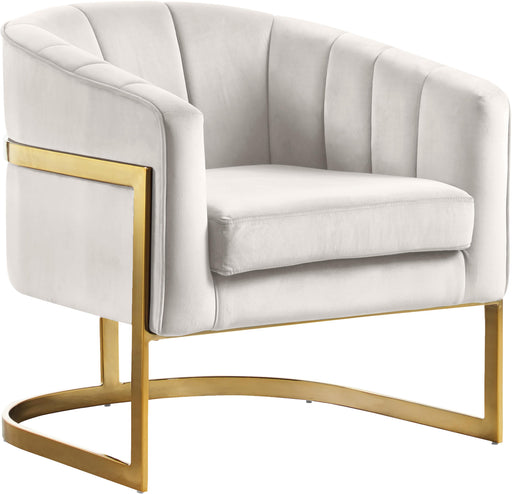 Carter Cream Velvet Accent Chair - Just Furniture (PA) - Multi Location