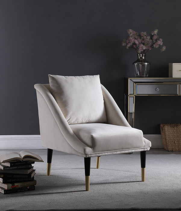 Elegante Cream Velvet Accent Chair - Just Furniture (PA) - Multi Location