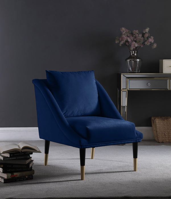 Elegante Navy Velvet Accent Chair - Just Furniture (PA) - Multi Location
