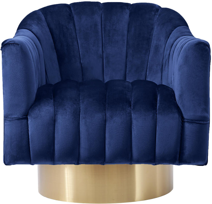 Farrah Navy Velvet Accent Chair - Just Furniture (PA) - Multi Location