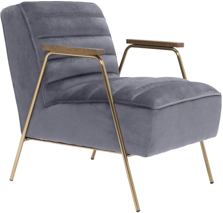 Woodford Grey Velvet Accent Chair - Just Furniture (PA) - Multi Location