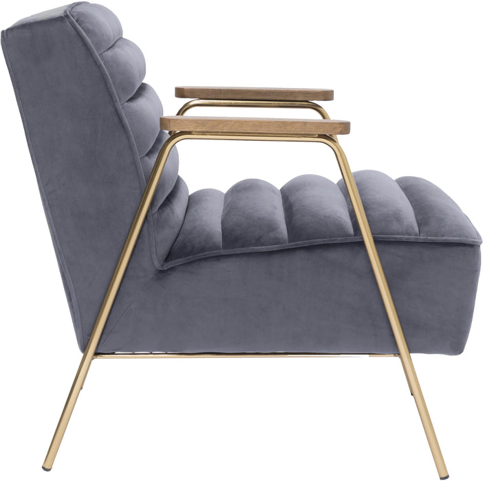 Woodford Grey Velvet Accent Chair - Just Furniture (PA) - Multi Location