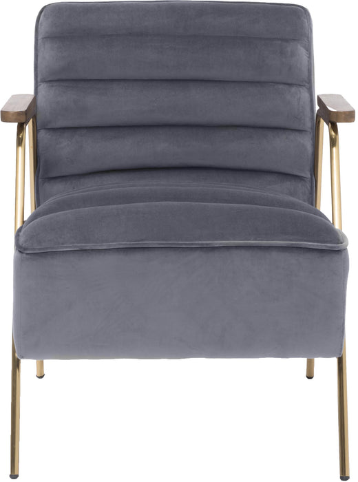 Woodford Grey Velvet Accent Chair - Just Furniture (PA) - Multi Location