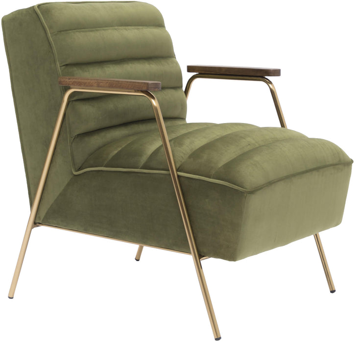 Woodford Olive Velvet Accent Chair - Just Furniture (PA) - Multi Location