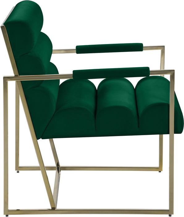 Wayne Green Velvet Accent Chair - Just Furniture (PA) - Multi Location