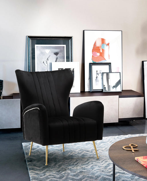 Opera Black Velvet Accent Chair - Just Furniture (PA) - Multi Location
