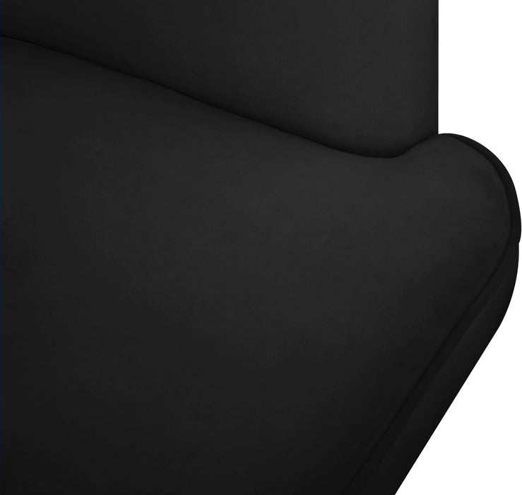 Rays Black Velvet Accent Chair - Just Furniture (PA) - Multi Location