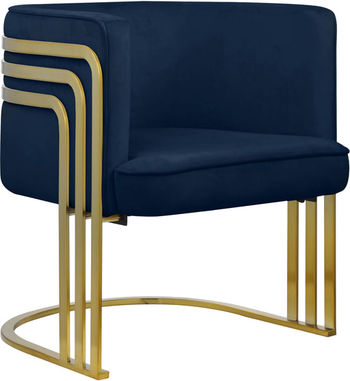 Rays Navy Velvet Accent Chair - Just Furniture (PA) - Multi Location