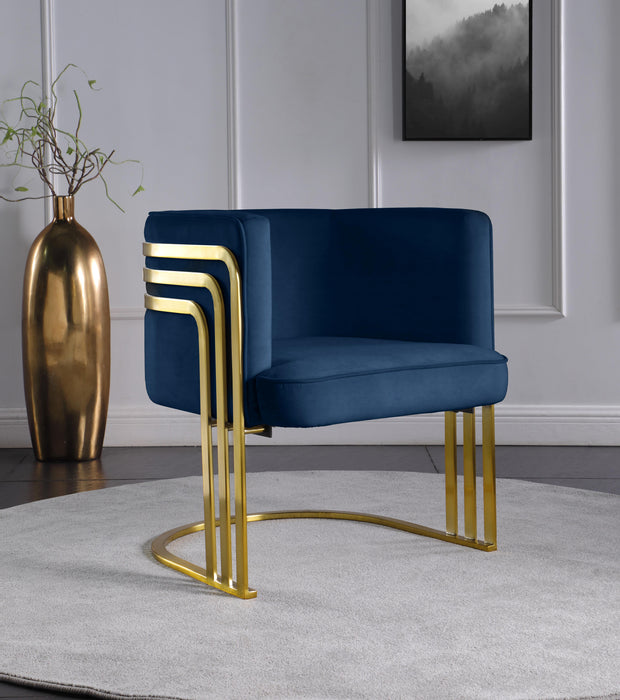 Rays Navy Velvet Accent Chair - Just Furniture (PA) - Multi Location