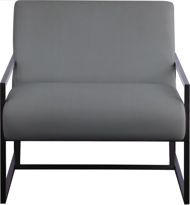 Industry Grey Faux Leather Accent Chair - Just Furniture (PA) - Multi Location