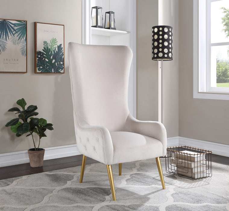 Alexander Cream Velvet Accent Chair - Just Furniture (PA) - Multi Location