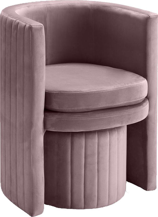 Selena Pink Velvet Accent Chair and Ottoman Set - Just Furniture (PA) - Multi Location