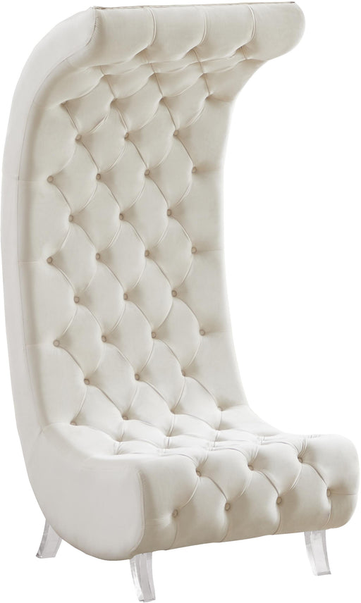 Crescent Cream Velvet Accent Chair - Just Furniture (PA) - Multi Location