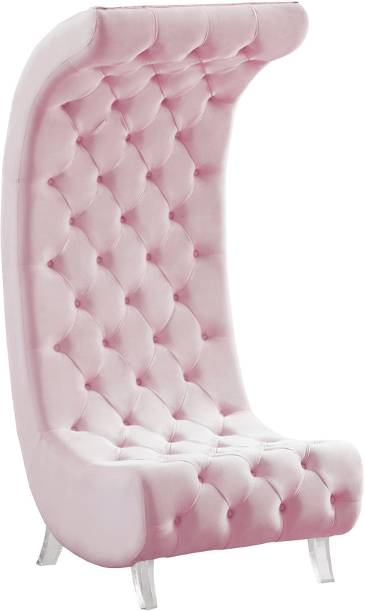 Crescent Pink Velvet Accent Chair - Just Furniture (PA) - Multi Location