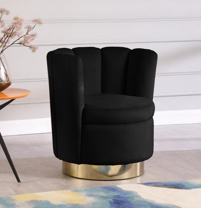 Lily Black Velvet Accent Chair - Just Furniture (PA) - Multi Location