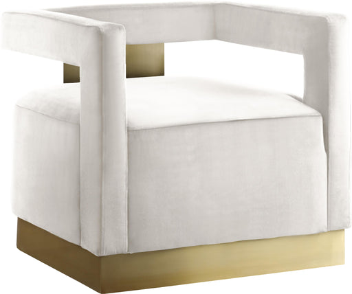 Armani Cream Velvet Accent Chair - Just Furniture (PA) - Multi Location