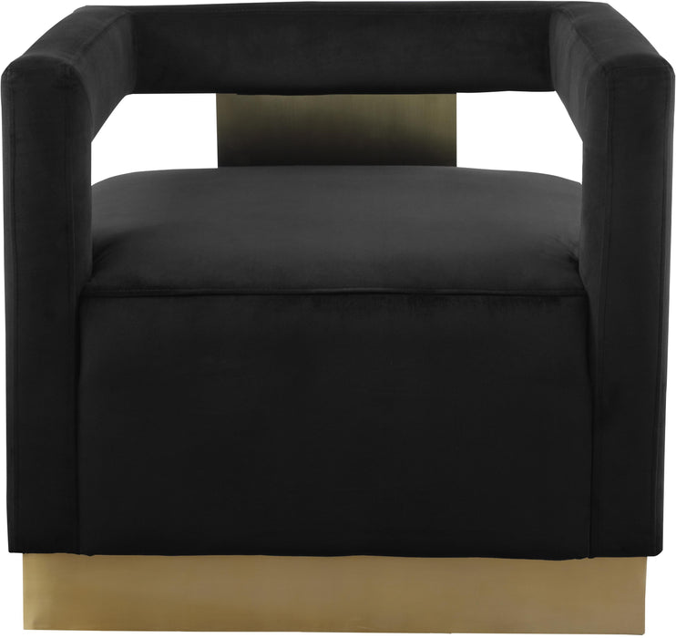 Armani Black Velvet Accent Chair - Just Furniture (PA) - Multi Location