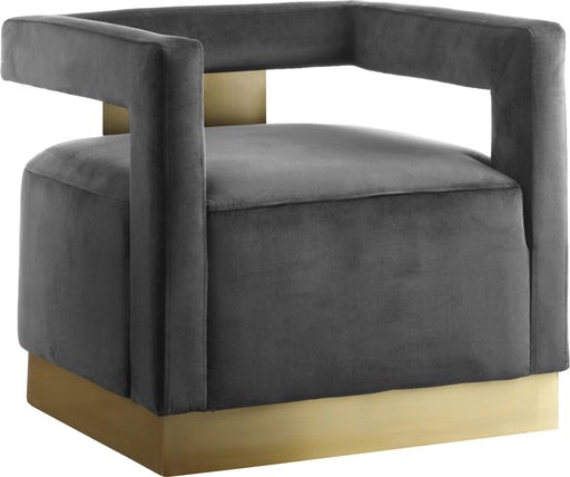 Armani Grey Velvet Accent Chair - Just Furniture (PA) - Multi Location