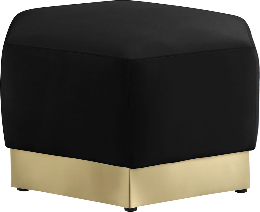 Marquis Black Velvet Ottoman - Just Furniture (PA) - Multi Location
