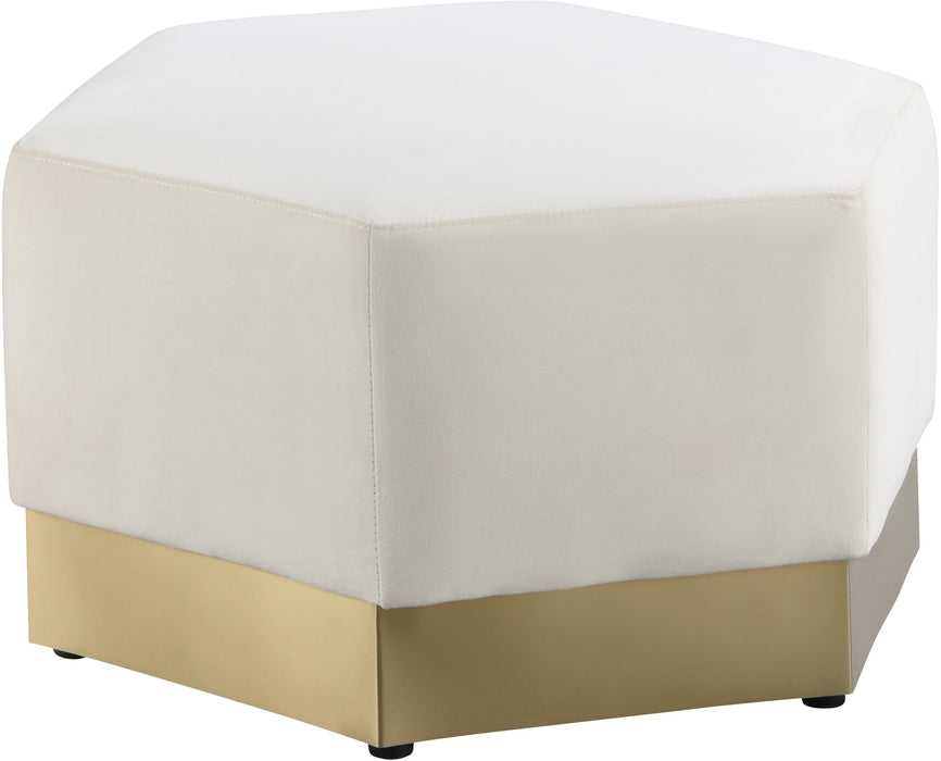 Marquis Cream Velvet Ottoman - Just Furniture (PA) - Multi Location