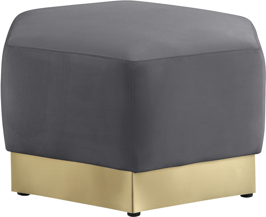 Marquis Grey Velvet Ottoman - Just Furniture (PA) - Multi Location