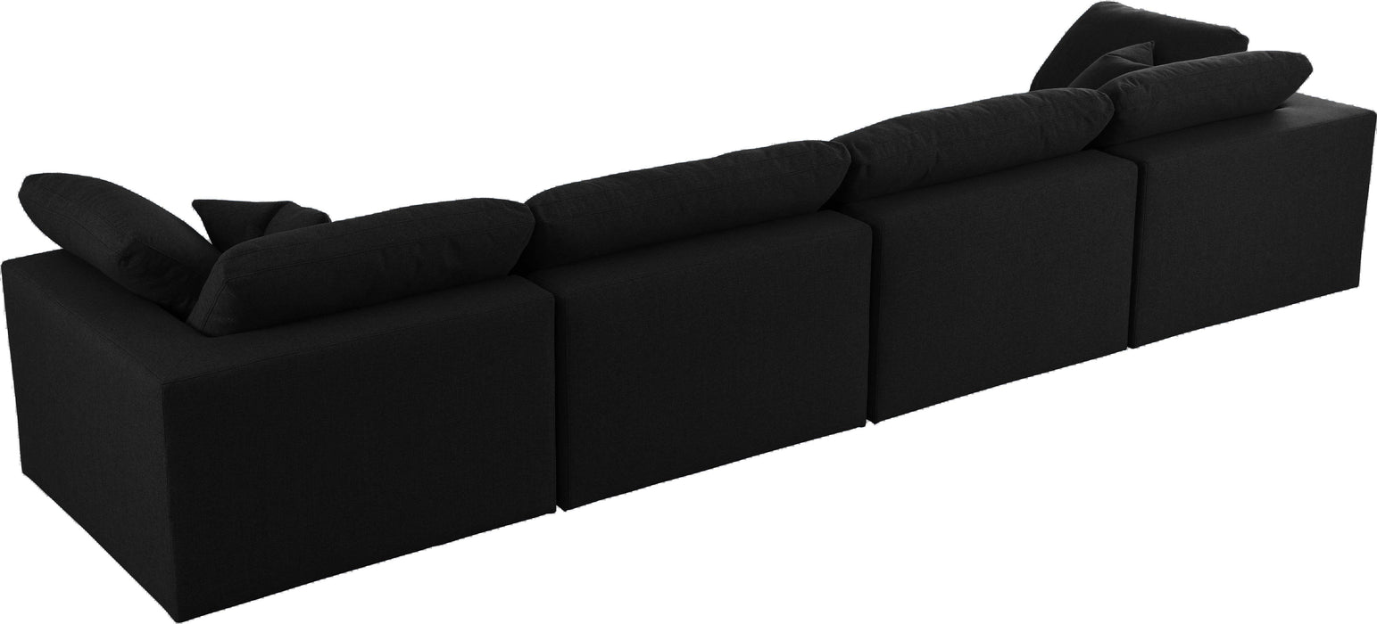 Serene Black Linen Fabric Deluxe Cloud Modular Sofa - Just Furniture (PA) - Multi Location