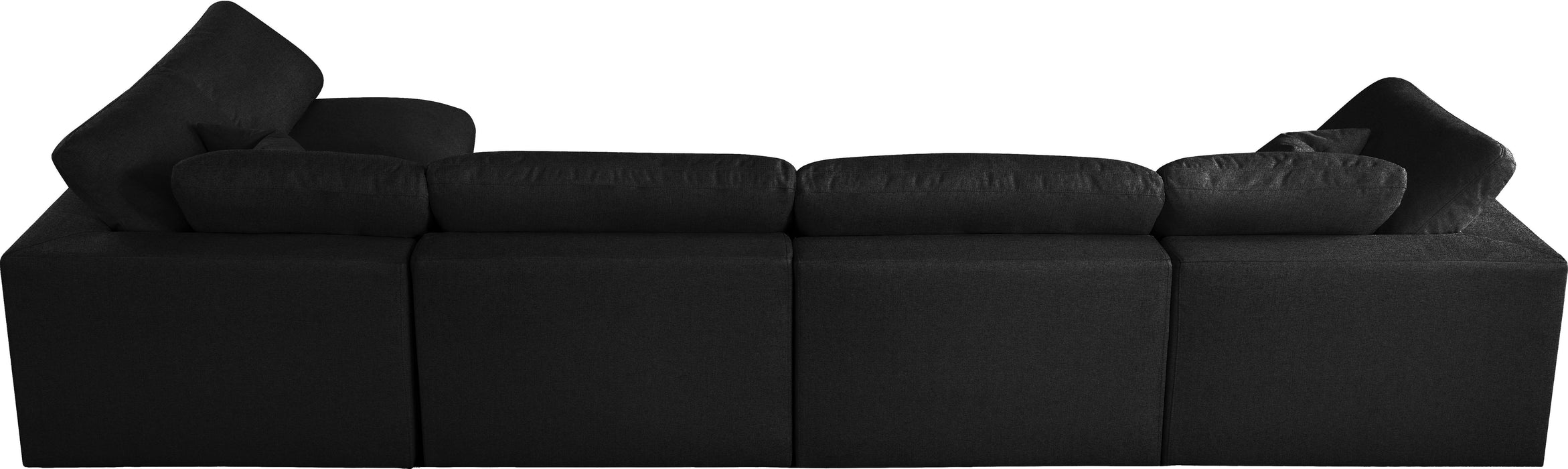 Serene Black Linen Fabric Deluxe Cloud Modular Sectional - Just Furniture (PA) - Multi Location