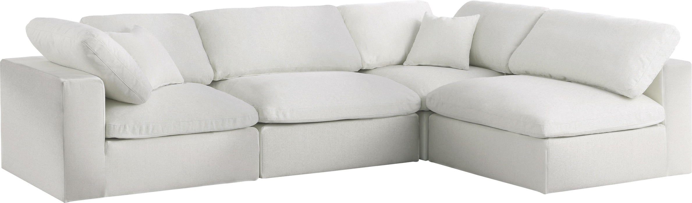 Serene Cream Linen Fabric Deluxe Cloud Modular Sectional - Just Furniture (PA) - Multi Location