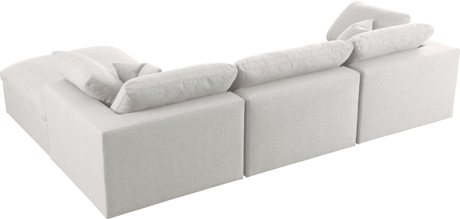 Serene Cream Linen Fabric Deluxe Cloud Modular Sectional - Just Furniture (PA) - Multi Location