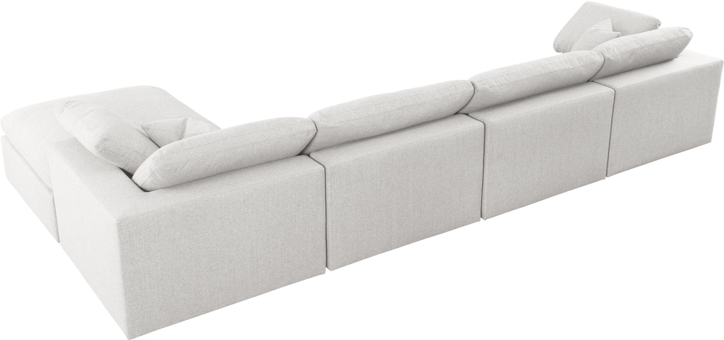 Serene Cream Linen Fabric Deluxe Cloud Modular Sectional - Just Furniture (PA) - Multi Location