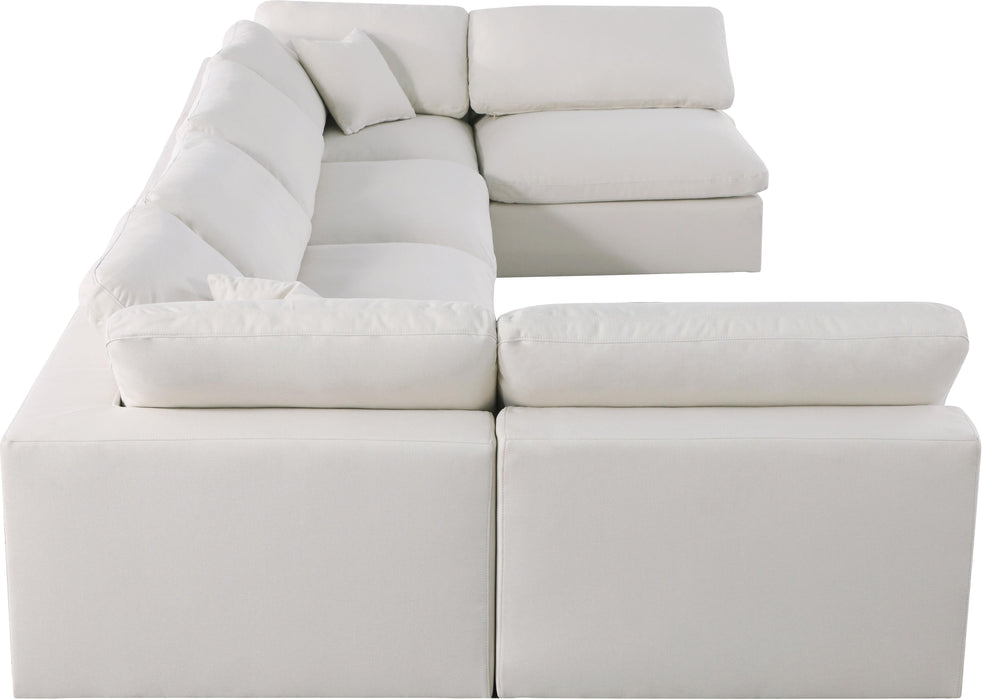 Serene Cream Linen Fabric Deluxe Cloud Modular Sectional - Just Furniture (PA) - Multi Location