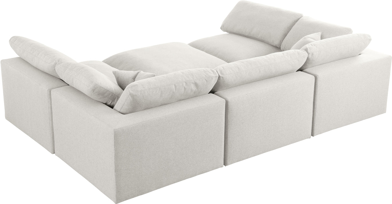 Serene Cream Linen Fabric Deluxe Cloud Modular Sectional - Just Furniture (PA) - Multi Location