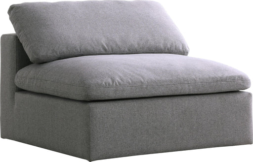 Serene Grey Linen Fabric Deluxe Cloud Armless Chair - Just Furniture (PA) - Multi Location
