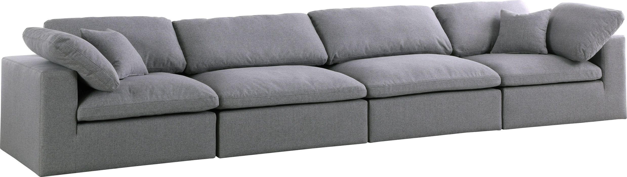 Serene Grey Linen Fabric Deluxe Cloud Modular Sofa - Just Furniture (PA) - Multi Location
