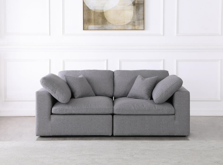 Serene Grey Linen Fabric Deluxe Cloud Modular Sofa - Just Furniture (PA) - Multi Location