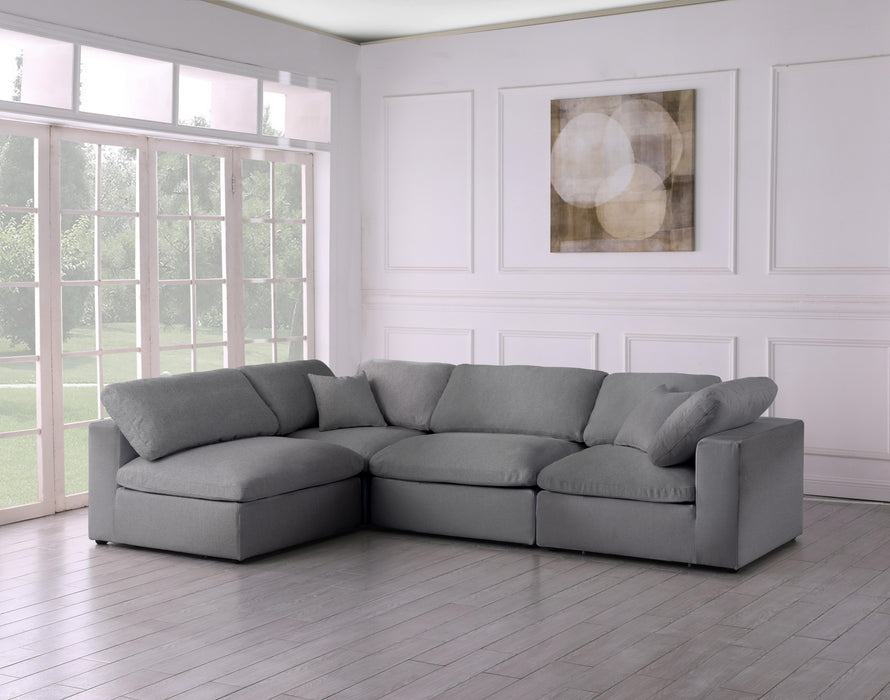 Serene Grey Linen Fabric Deluxe Cloud Modular Sectional - Just Furniture (PA) - Multi Location