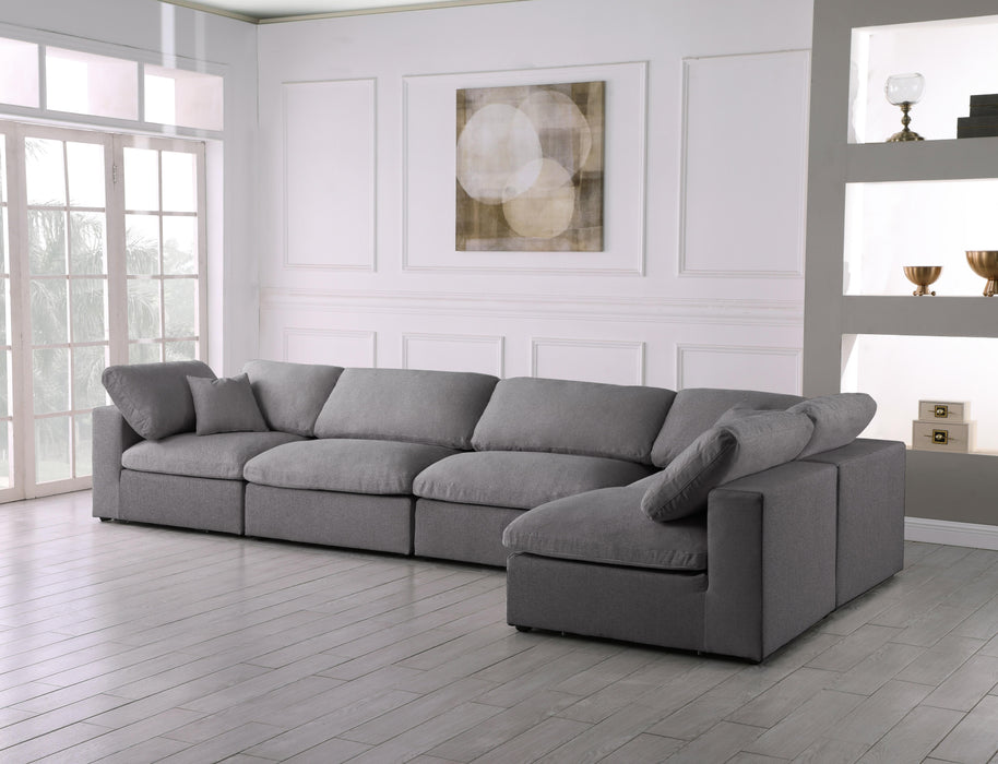 Serene Grey Linen Fabric Deluxe Cloud Modular Sectional - Just Furniture (PA) - Multi Location