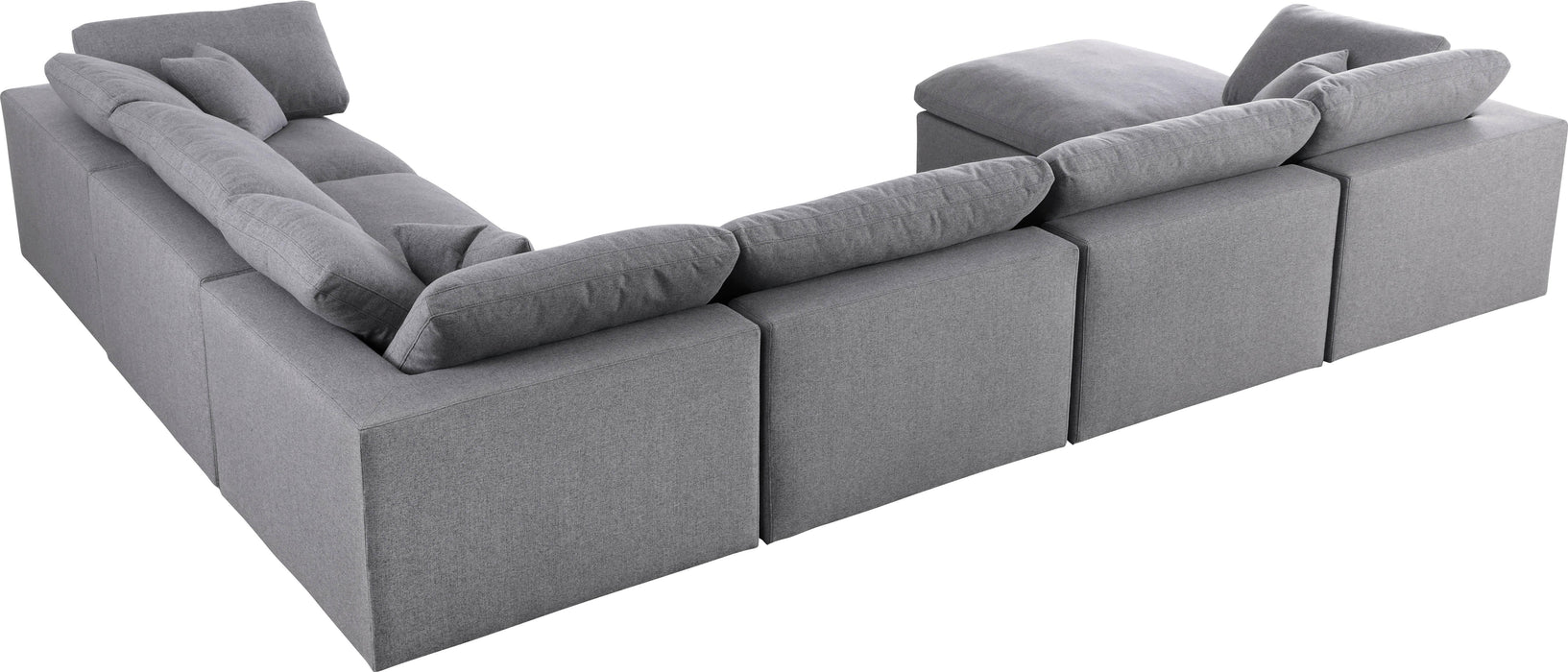 Serene Grey Linen Fabric Deluxe Cloud Modular Sectional - Just Furniture (PA) - Multi Location