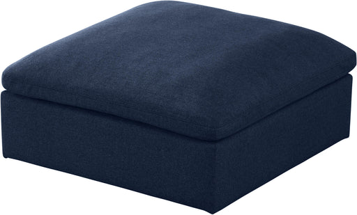 Serene Navy Linen Fabric Deluxe Cloud Ottoman - Just Furniture (PA) - Multi Location
