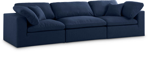 Serene Navy Linen Fabric Deluxe Cloud Modular Sofa - Just Furniture (PA) - Multi Location