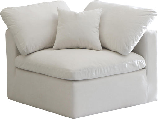 Plush Cream Velvet Standard Cloud Modular Corner Chair - Just Furniture (PA) - Multi Location