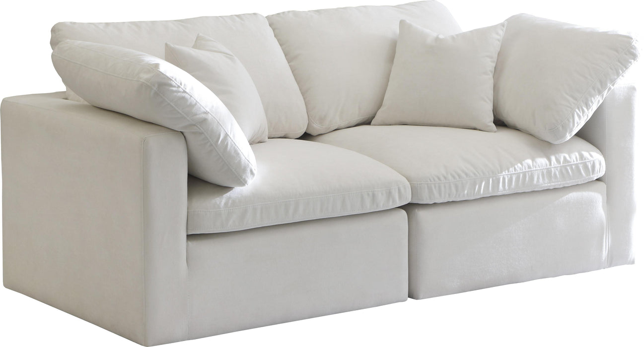 Plush Cream Velvet Standard Cloud Modular Sofa - Just Furniture (PA) - Multi Location