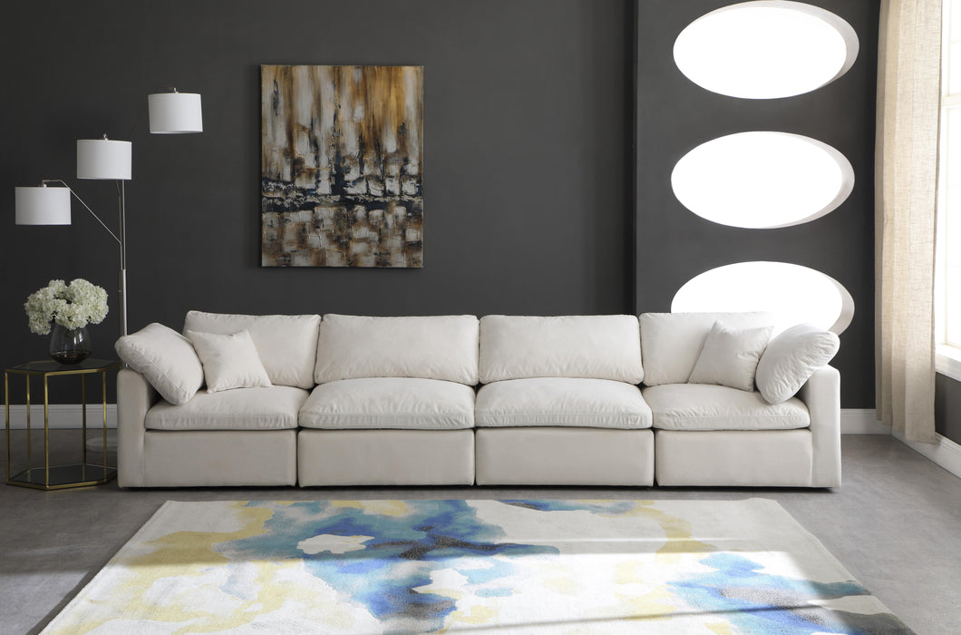 Plush Cream Velvet Standard Cloud Modular Sofa - Just Furniture (PA) - Multi Location
