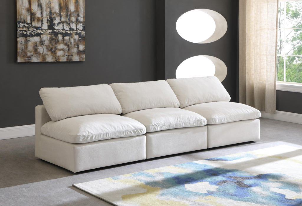 Plush Cream Velvet Standard Cloud Modular Sofa - Just Furniture (PA) - Multi Location