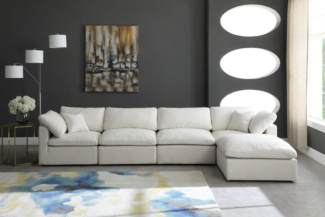 Plush Cream Velvet Standard Cloud Modular Sectional - Just Furniture (PA) - Multi Location