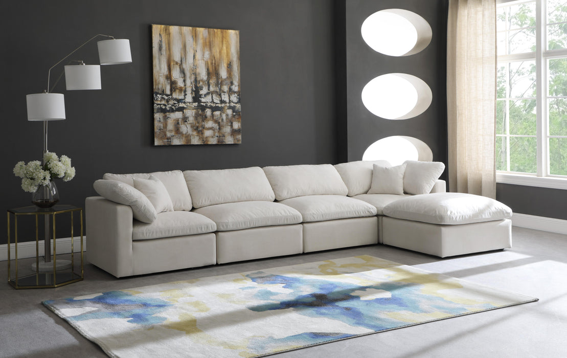 Plush Cream Velvet Standard Cloud Modular Sectional - Just Furniture (PA) - Multi Location