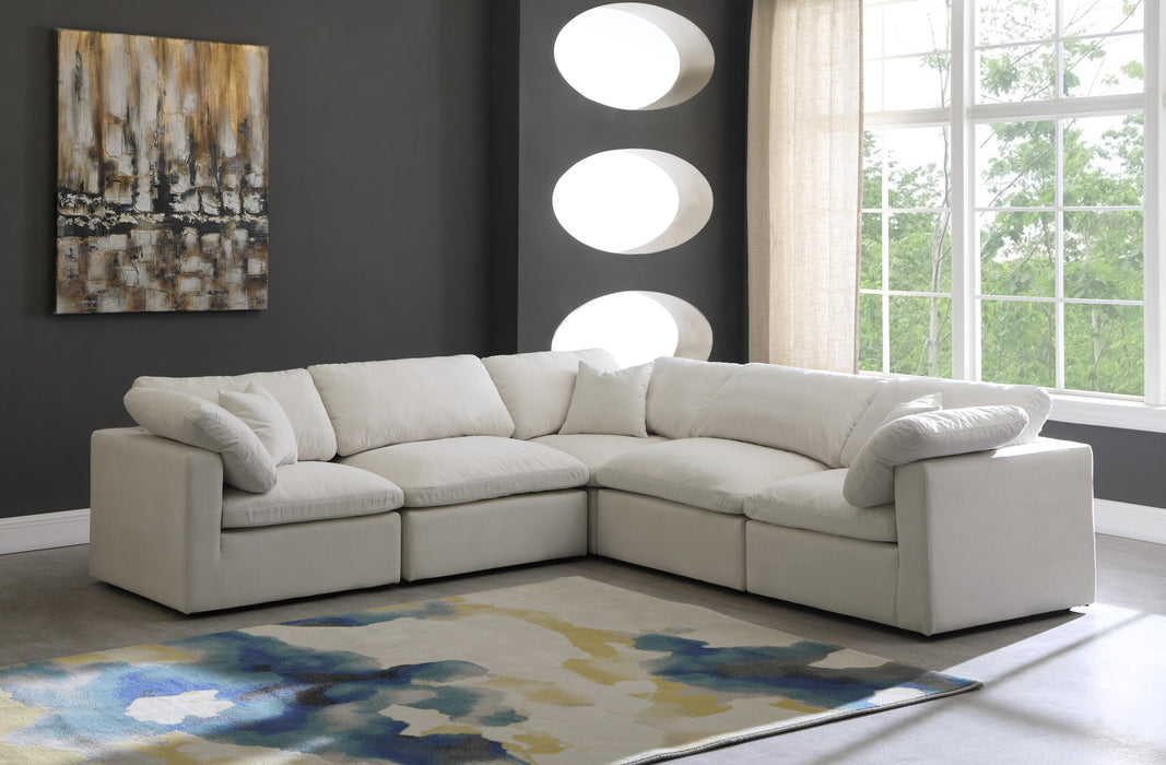 Plush Cream Velvet Standard Cloud Modular Sectional - Just Furniture (PA) - Multi Location