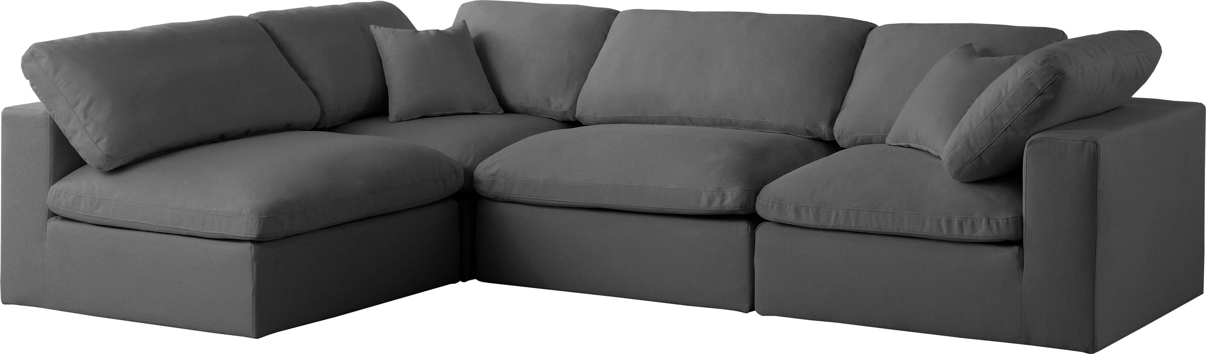 Plush Grey Velvet Standard Cloud Modular Sectional - Just Furniture (PA) - Multi Location