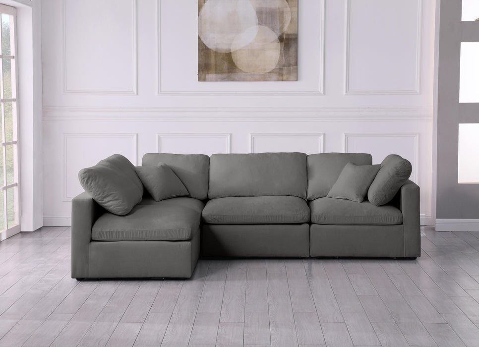 Plush Grey Velvet Standard Cloud Modular Sectional - Just Furniture (PA) - Multi Location